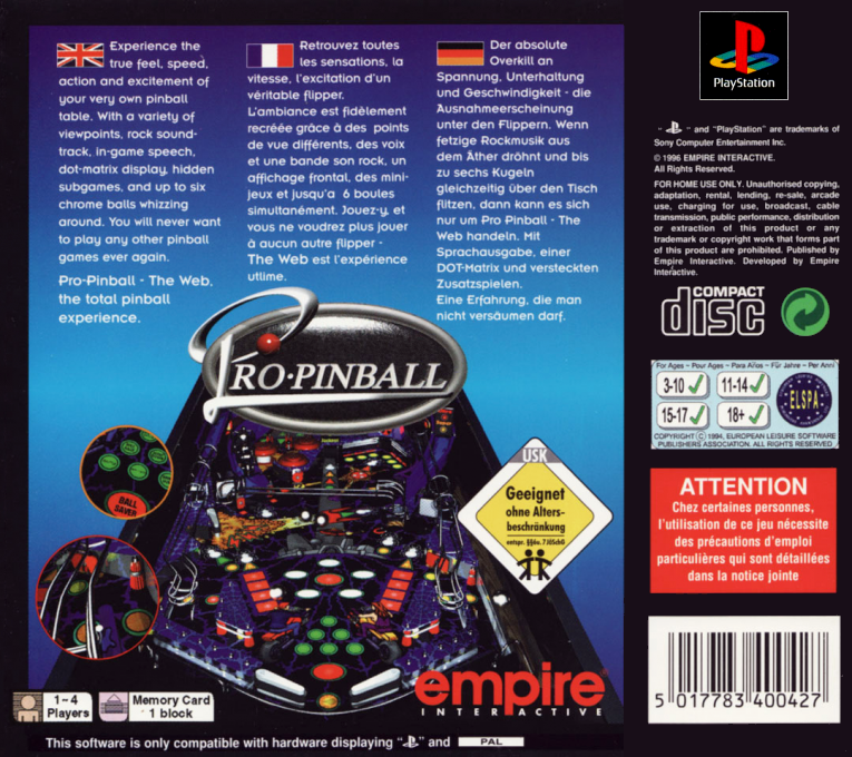 Pro Pinball - The Web — box-2D-back (EU)