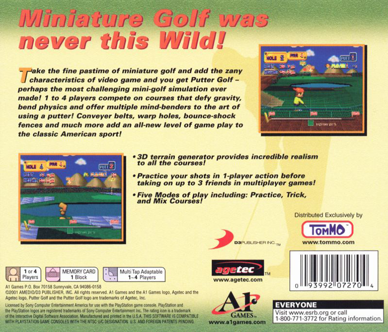 Putter Golf — box-2D-back (US)
