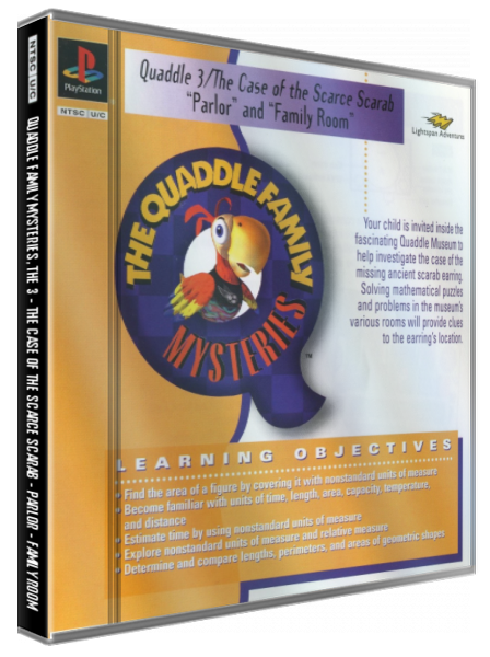 Lightspan - The Quaddle Family Mysteries 3 - The case of the Scarce Scarab - Parlor - Family Room — box-3D (US)