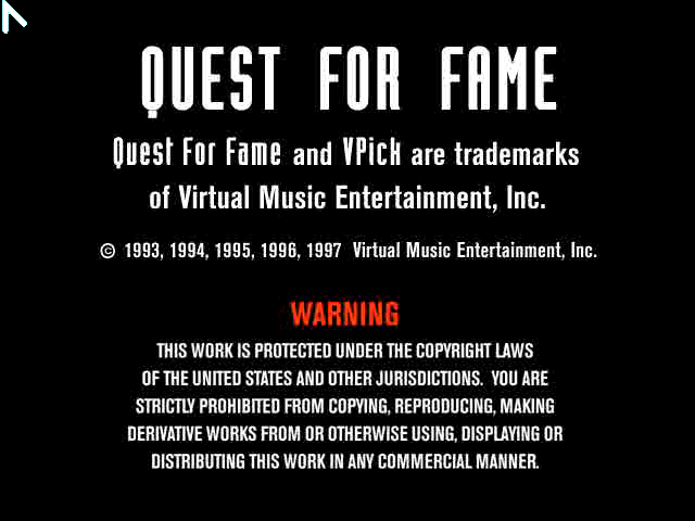 Quest For Fame - Be A Virtual Rock Legend — sstitle (JP)