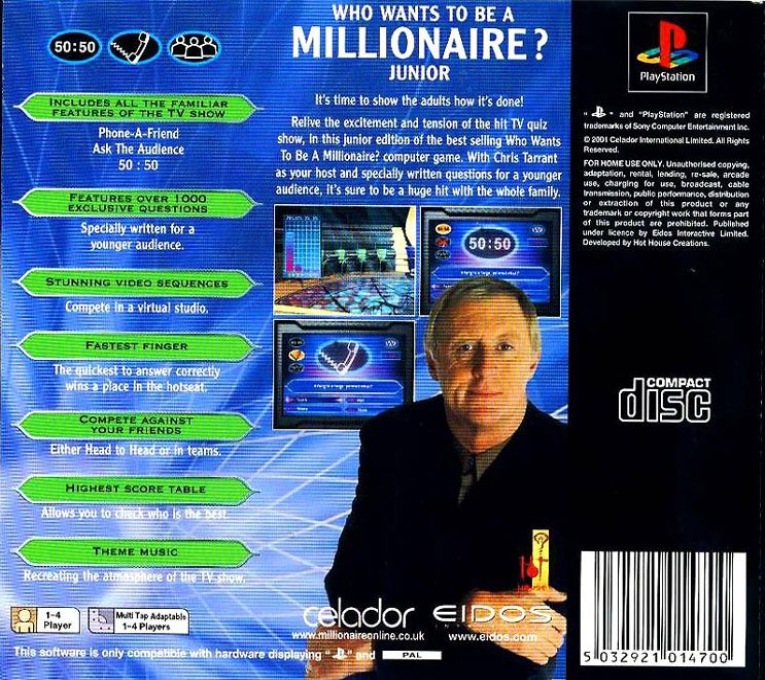 Who Wants To Be A Millionaire ? Junior — box-2D-back (EU)