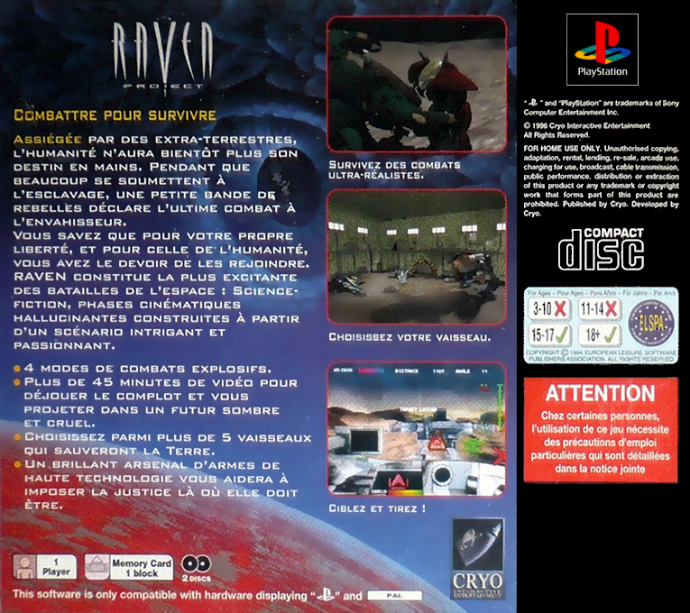 Raven Project, The — box-2D-back (FR)