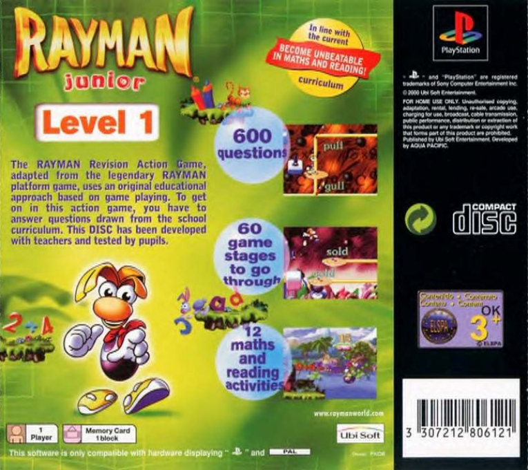 Rayman Brain Games — box-2D-back (EU)
