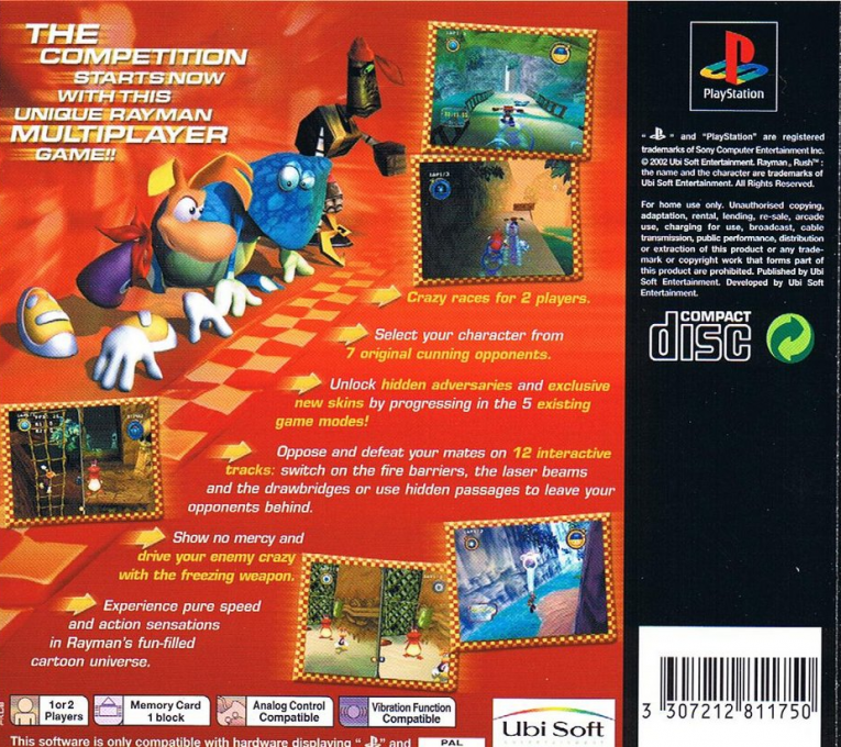 Rayman Rush — box-2D-back (EU)