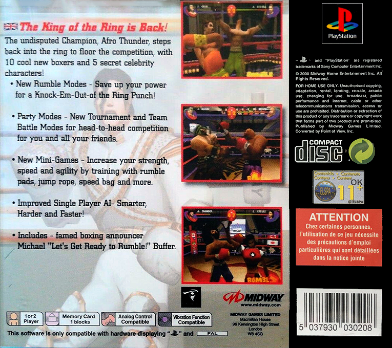 Ready 2 Rumble Boxing Round 2 — box-2D-back (EU)