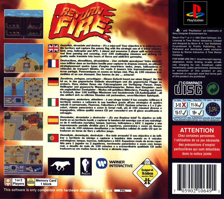 Return Fire — box-2D-back (EU)