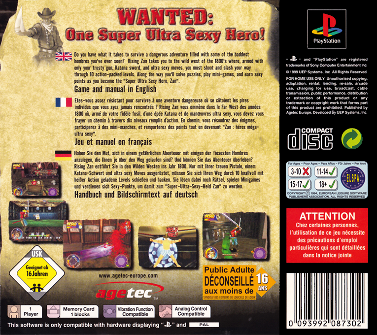 Rising Zan - Samurai Gunman — box-2D-back (EU)