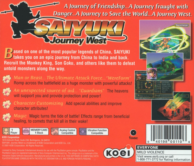 Saiyuki - Journey West — box-2D-back (US)