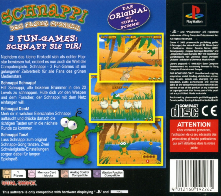 Schnappi - Das Kleine Krokodil - 3 Fun-games — box-2D-back (DE)