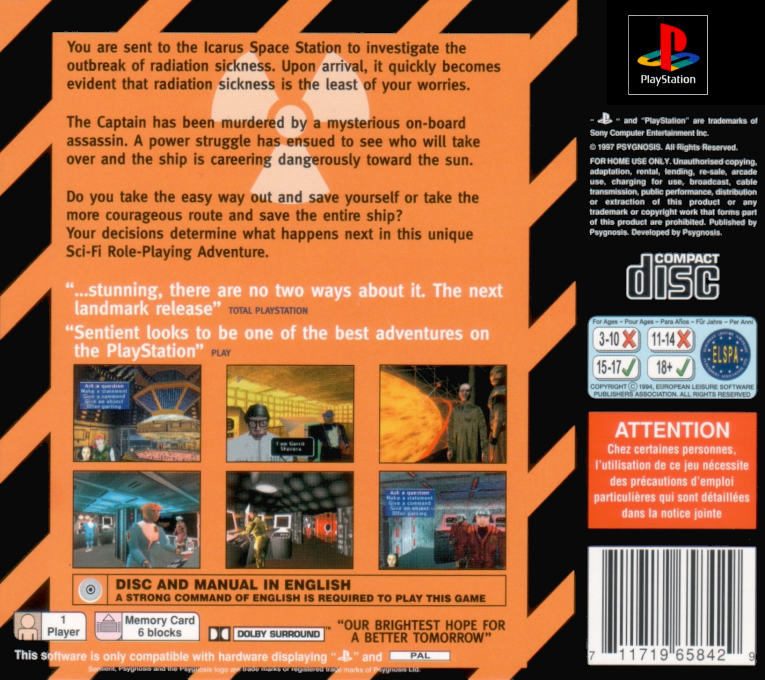 Sentient — box-2D-back (EU)