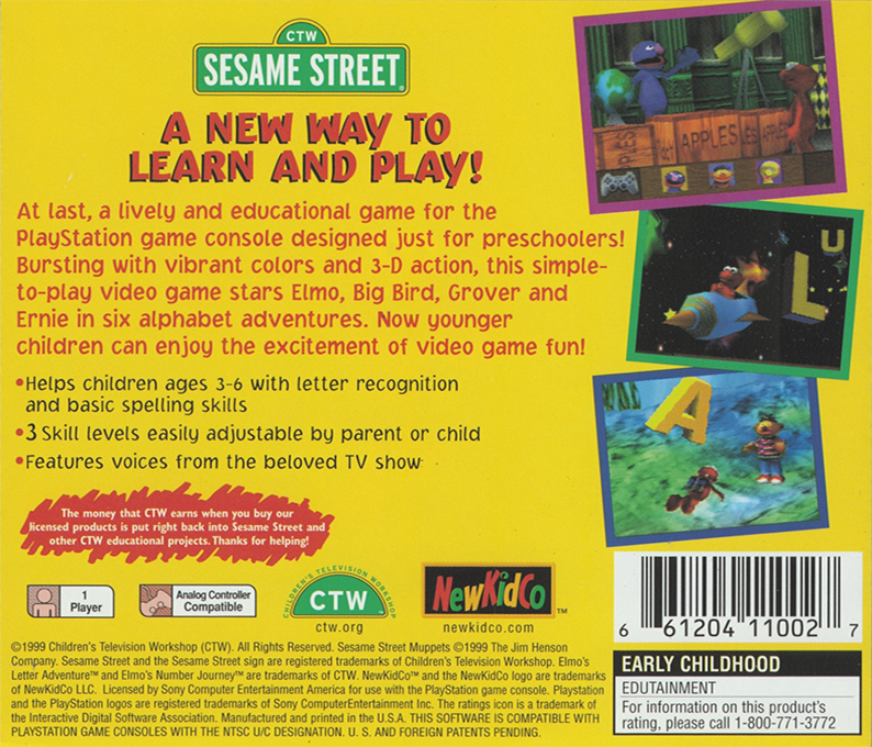 Sesame Street - Elmo's Letter Adventure — box-2D-back (US)