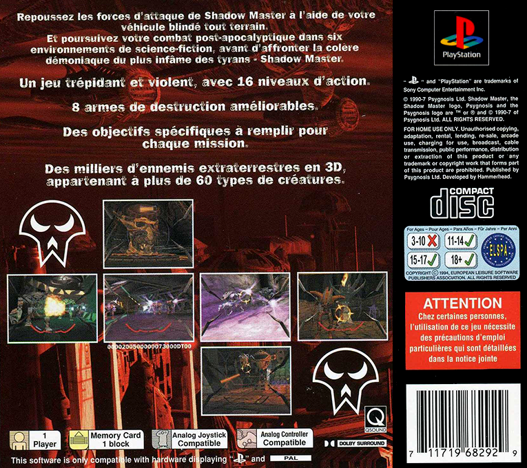 Shadow Master — box-2D-back (FR)