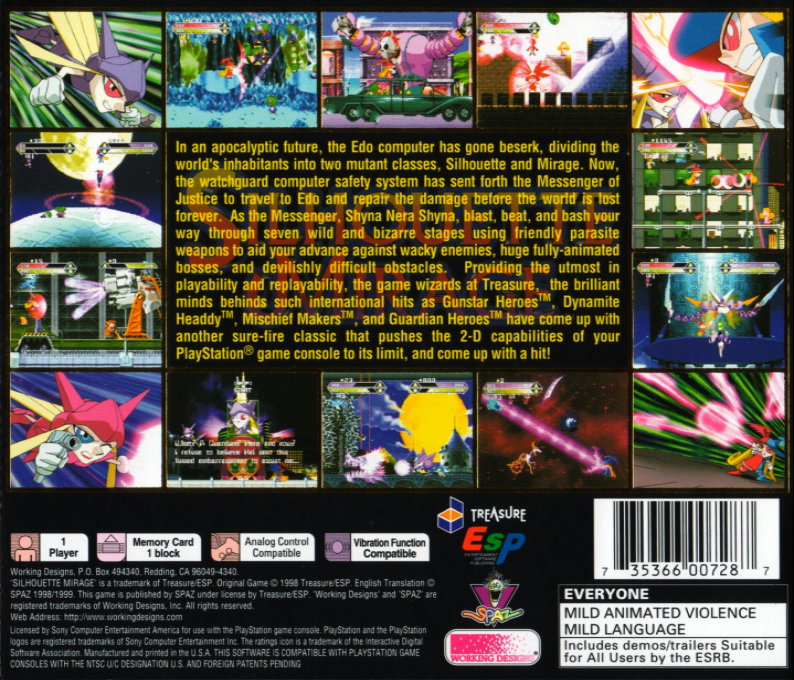 Silhouette Mirage — box-2D-back (US)