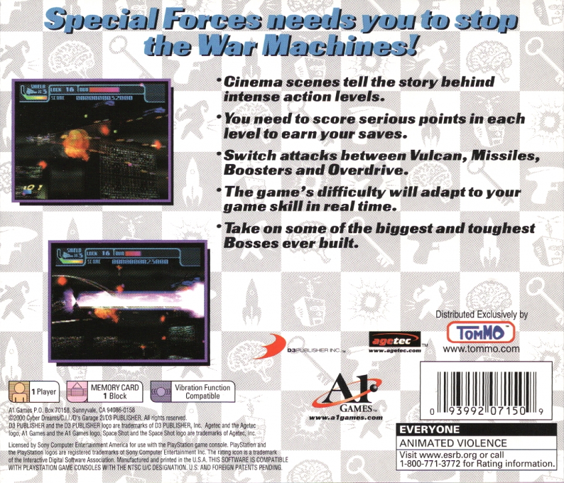 Shooter Space Shot — box-2D-back (US)