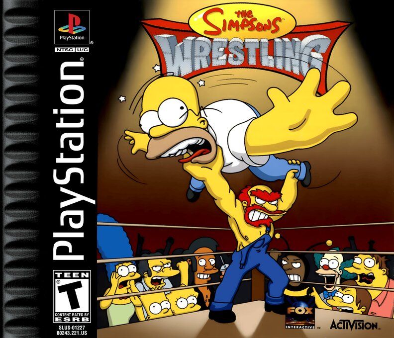 Simpsons Wrestling, The box art