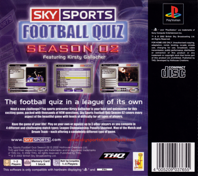 Sky Sports Football Quiz - Season 02 — box-2D-back (EU)