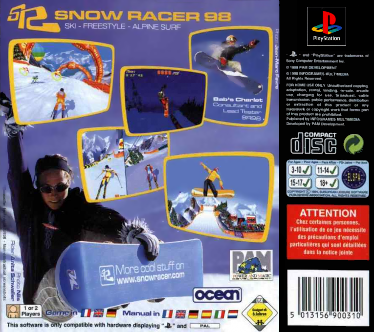 Snow Racer 98 — box-2D-back (EU)