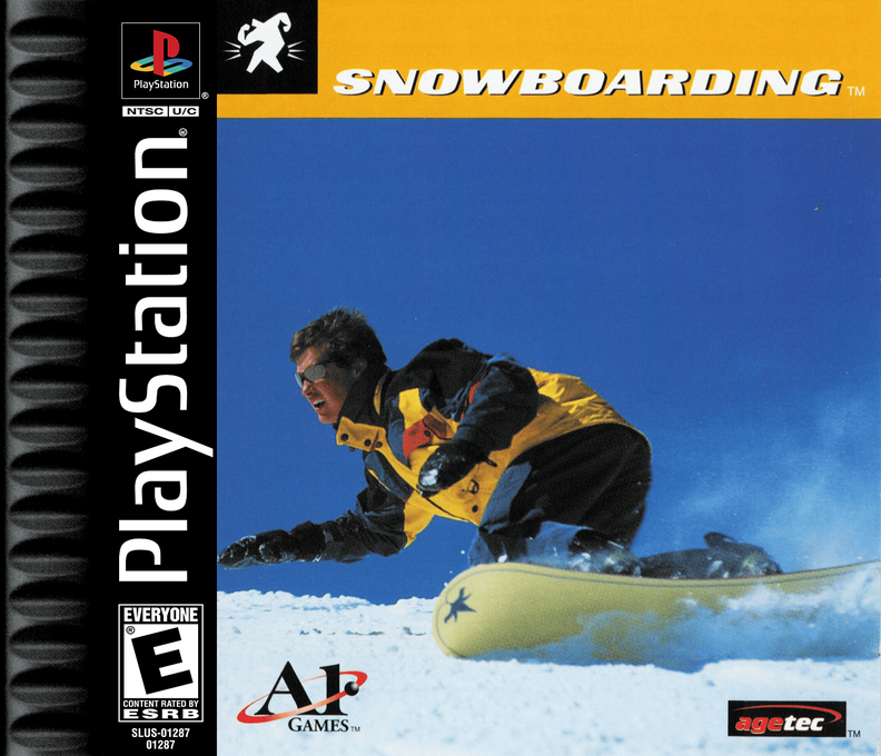 Snowboarding box art