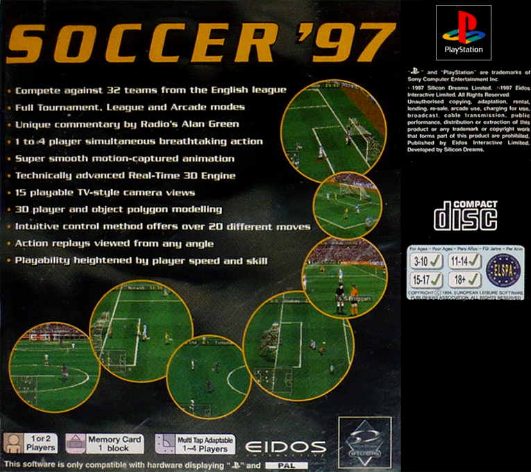 Soccer '97 — box-2D-back (EU)