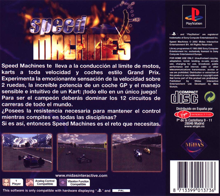Speed Machines — box-2D-back (SP)
