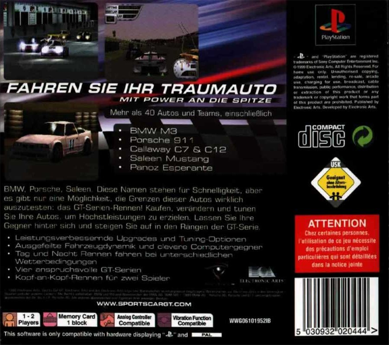 Sports Car Gt — box-2D-back (DE)