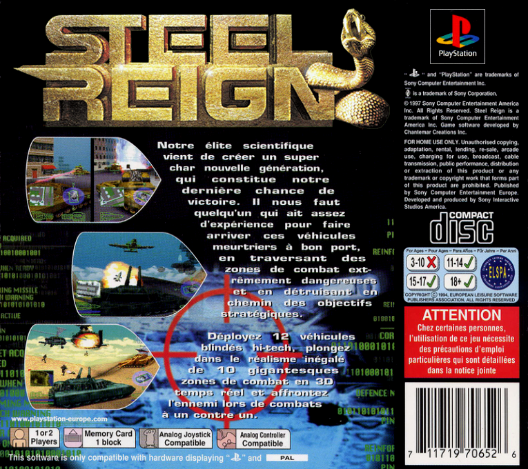 Steel Reign — box-2D-back (FR)