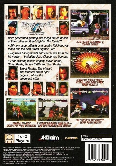 Street Fighter - The Movie — box-2D-back (AME)