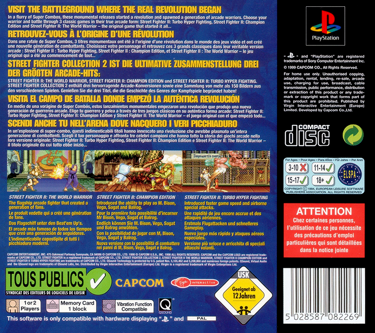Street Fighter Collection 2 — box-2D-back (EU)