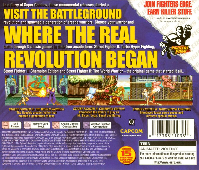 Street Fighter Collection 2 — box-2D-back (US)