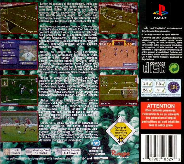 Striker '96 — box-2D-back (EU)