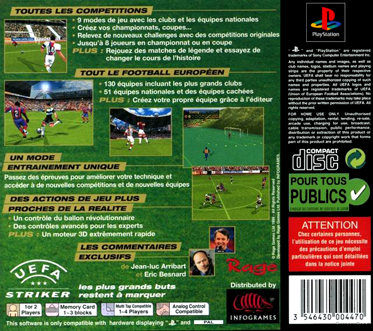 Uefa Striker — box-2D-back (FR)