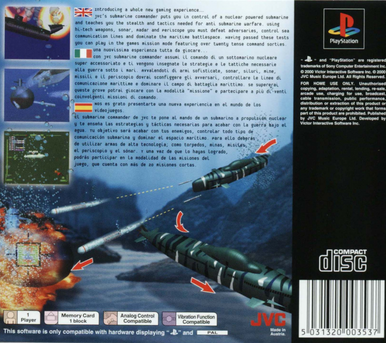Submarine Commander — box-2D-back (EU)