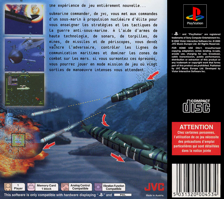 Submarine Commander — box-2D-back (FR)