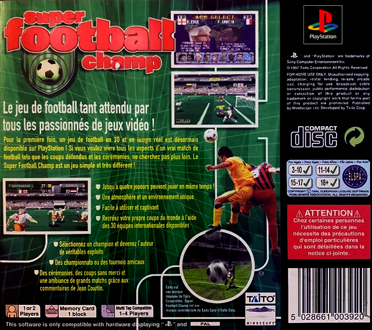 Super Football Champ — box-2D-back (FR)