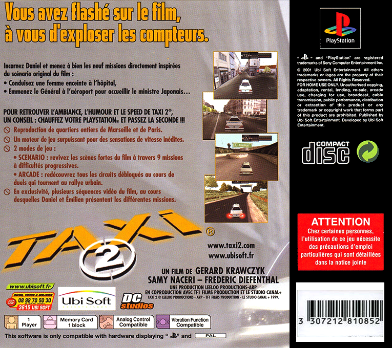 Taxi 2 — box-2D-back (FR)