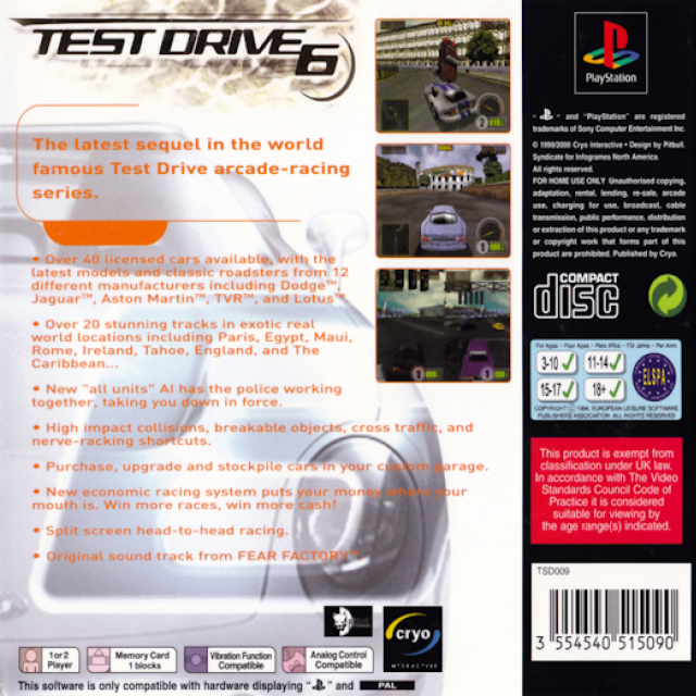 Test Drive 6 — box-2D-back (EU)