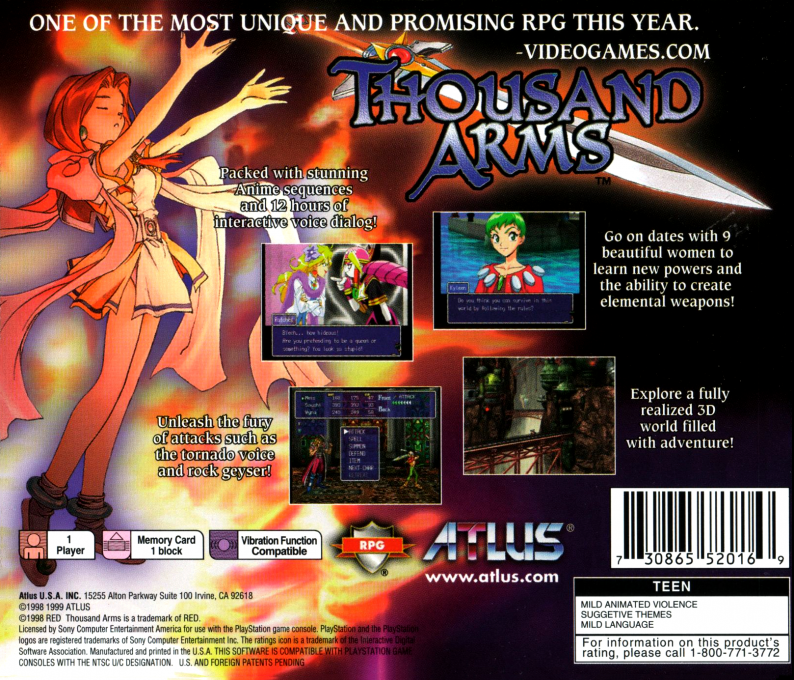 Thousand Arms — box-2D-back (US)