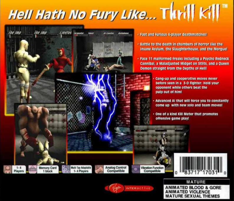 Thrill Kill — box-2D-back (US)