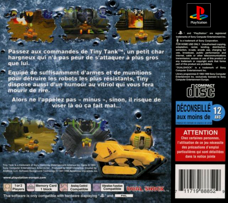 Tiny Tank — box-2D-back (FR)