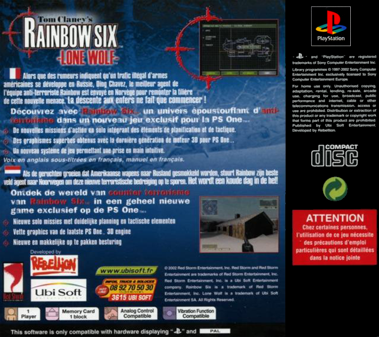 Tom Clancy's Rainbow Six - Lone Wolf — box-2D-back (EU)