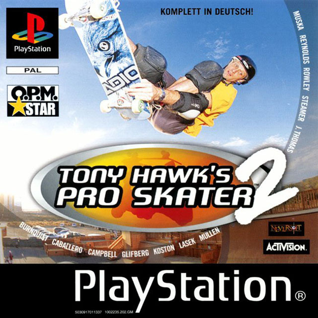 Tony Hawk's Pro Skater 2 — box-2D (DE)