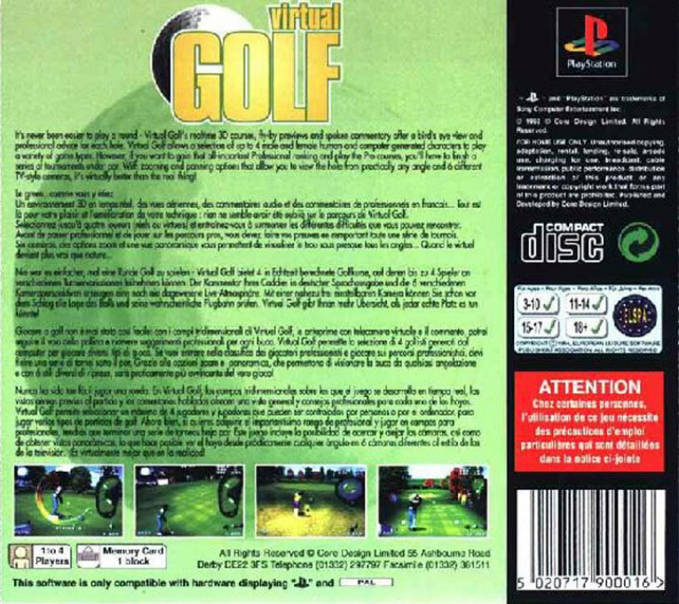 Virtual Golf — box-2D-back (EU)