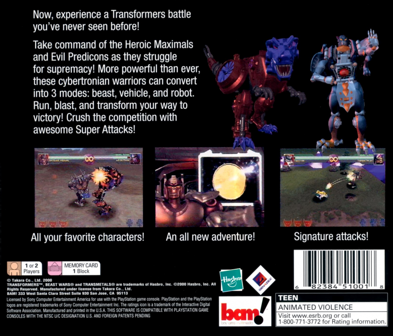 Transformers - Beast Wars Transmetals — box-2D-back (US)