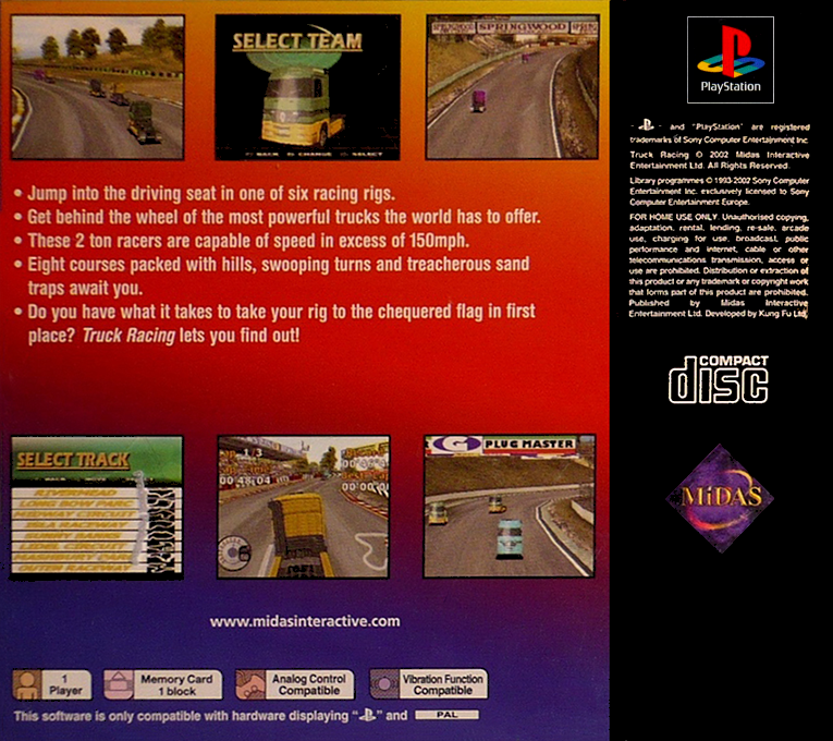 Truck Racing — box-2D-back (EU)