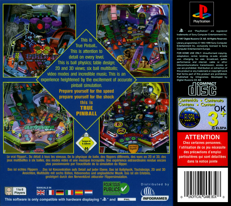 True Pinball — box-2D-back (EU)
