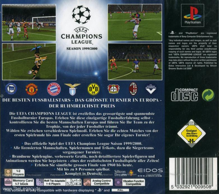 Uefa Champions League - Saison 1999 - 2000 — box-2D-back (DE)