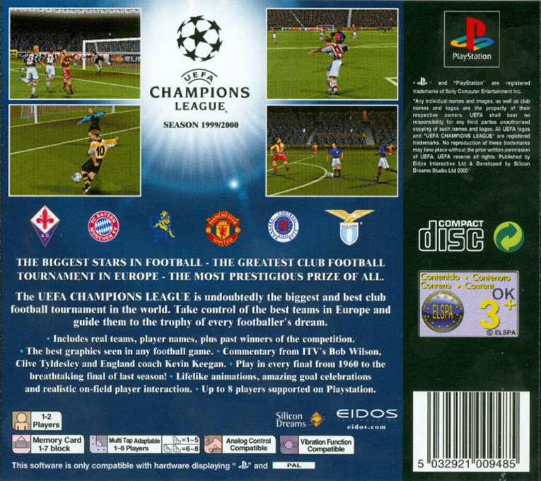 Uefa Champions League - Saison 1999 - 2000 — box-2D-back (EU)