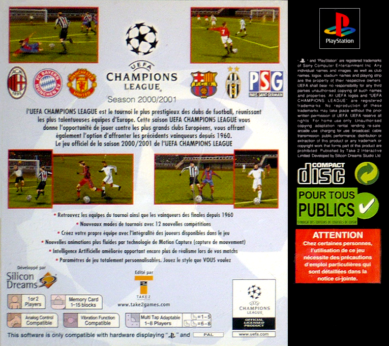 Uefa Champions League Season 2000-2001 — box-2D-back (FR)