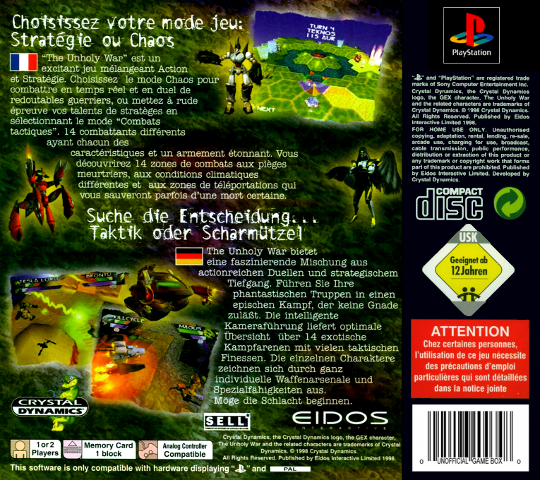 Unholy War, The — box-2D-back (EU)