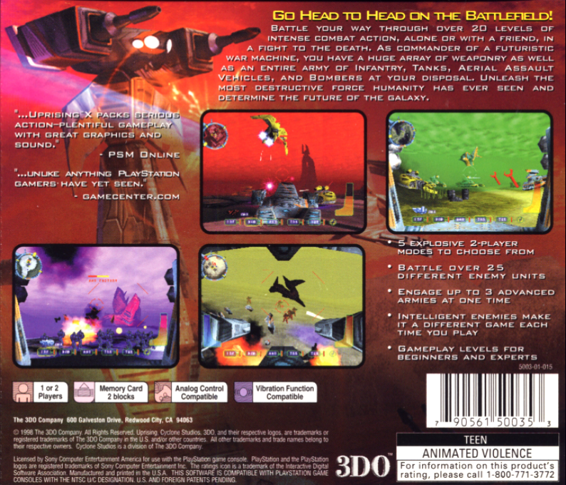 Uprising X — box-2D-back (US)